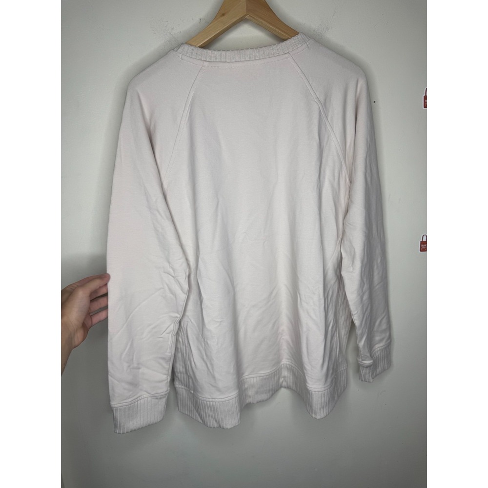 Belle by Kim Gravel French Terry Top with Wide Rib Trim. Crystal Taupe,sz L #16# - Picture 8 of 10